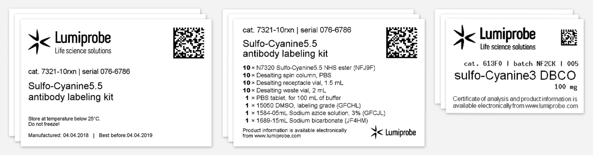Lumiprobe label with batch number